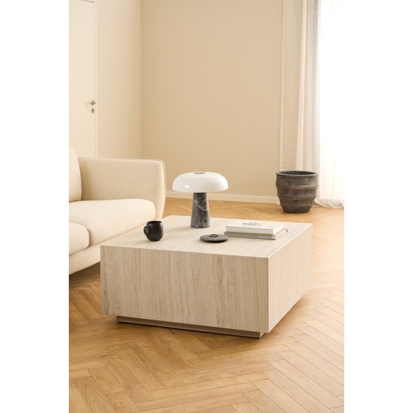 Stolik kawowy Dice 90x90cm trawertyn - ACTONA